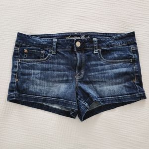 American Eagle Outfitters Dark Blue Denim Jean Shorts